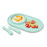 Textured Suction Plate & Spoons Set – 3-Piece E2