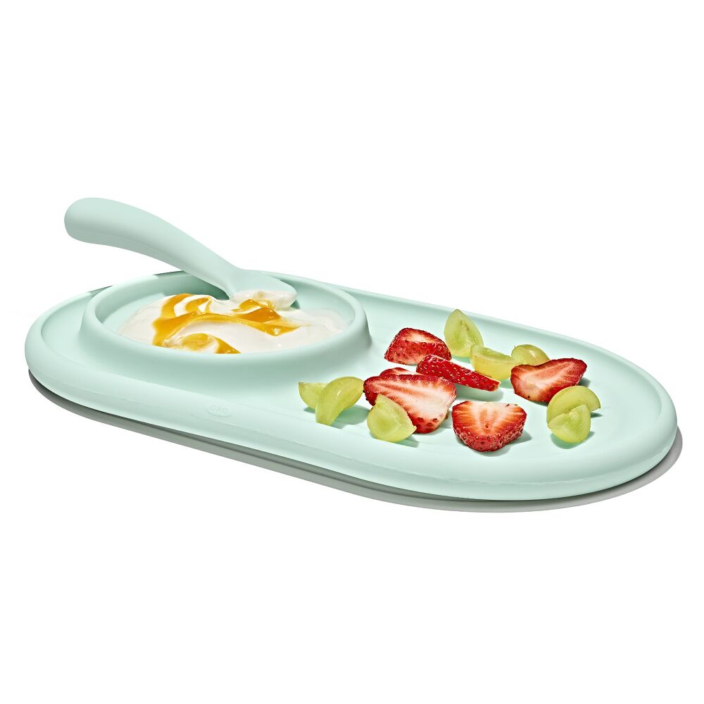 Textured Suction Plate & Spoons Set – 3-Piece E2