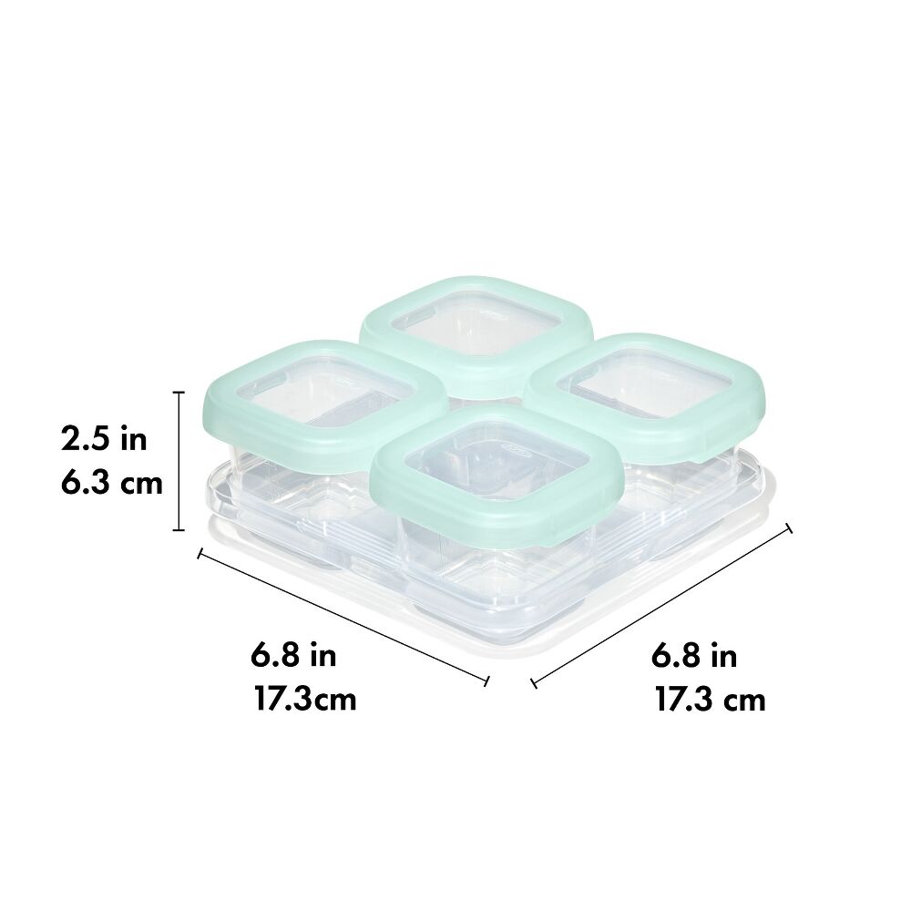Baby Blocks Food Storage Containers (4 oz) - Opal A7
