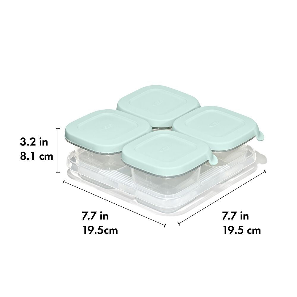 Silicone Baby Blocks Food Storage Containers (4 oz) - Opal S2