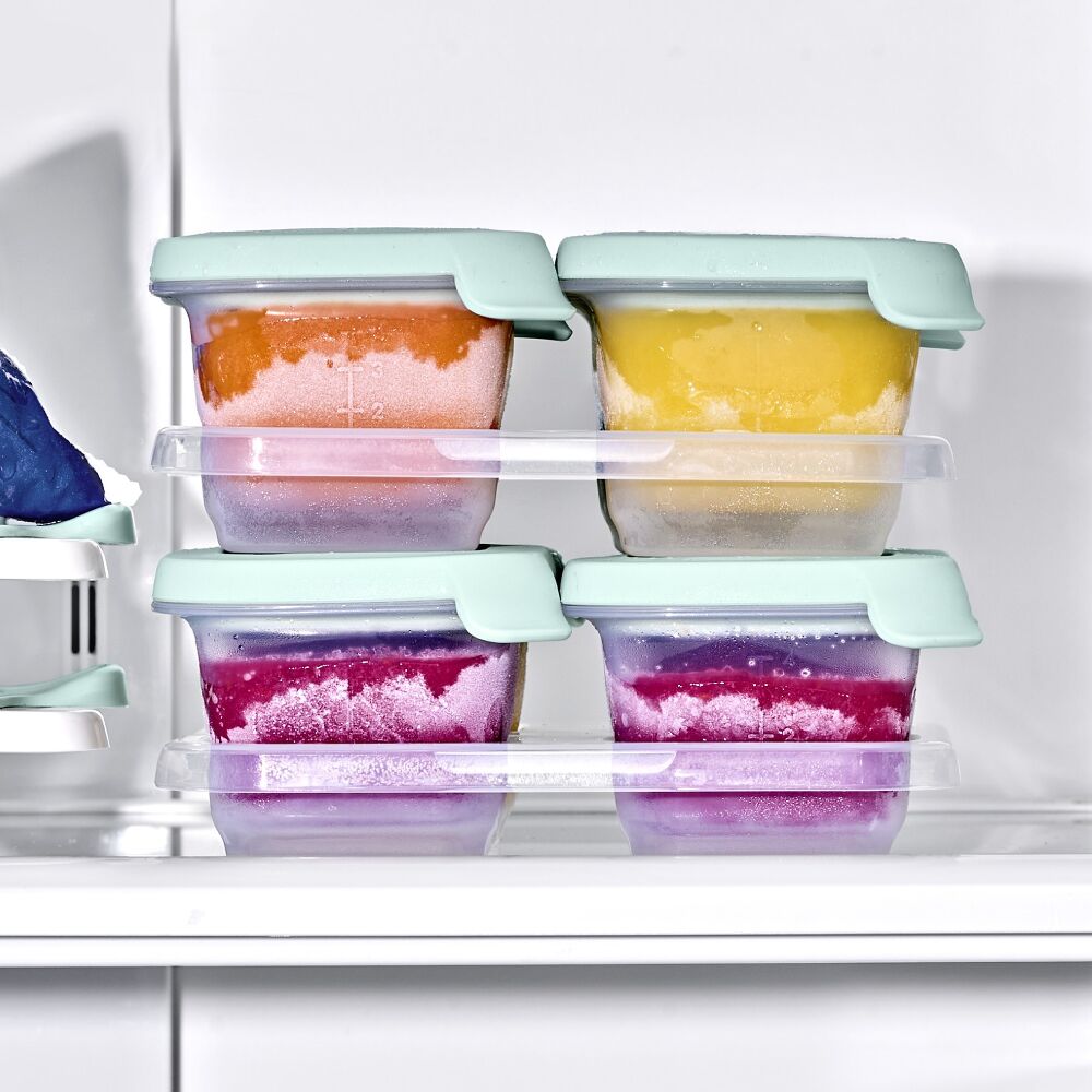 Silicone Baby Blocks Food Storage Containers (4 oz) - Opal S2