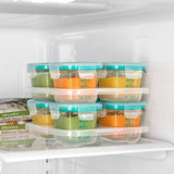 Baby Blocks Glass Food Storage Containers 4 Oz - Tot Teal Z5