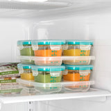 Baby Blocks Glass Food Storage Containers 4 Oz - Tot Teal Z5