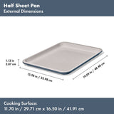 Non-Stick Pro Ceramic Coated Metal Bakeware Half Sheet Pan T7